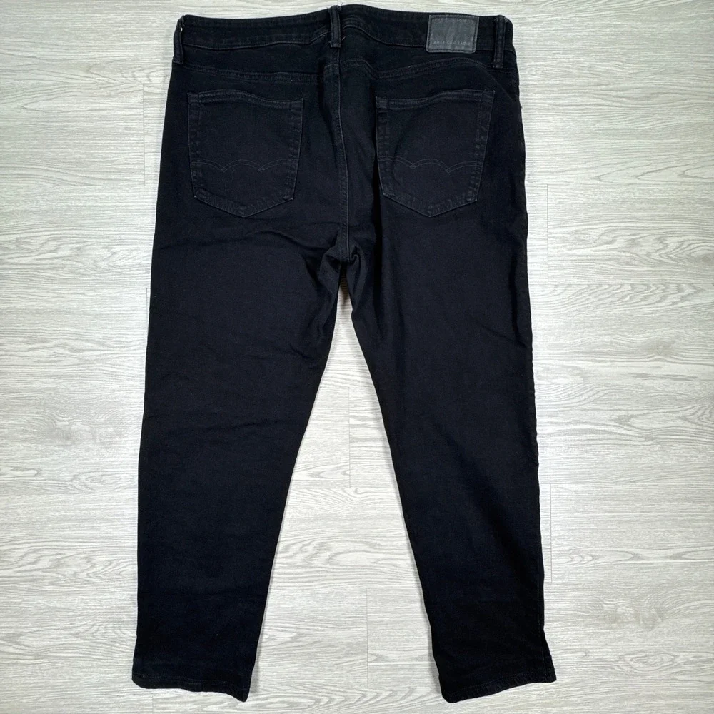 American Eagle Men's Jeans Original Straight Black 36x30‎ Airflex+ Stretch Denim